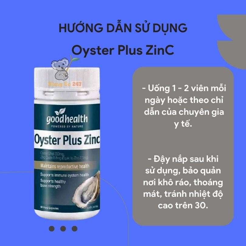 cách dùng tinh chất hàu Oyster Plus Zinc 