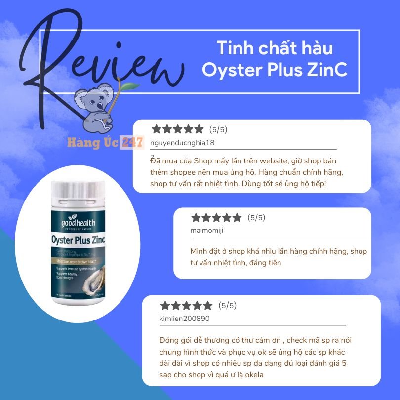 Review về tinh chất hàu Oyster Plus Zinc 