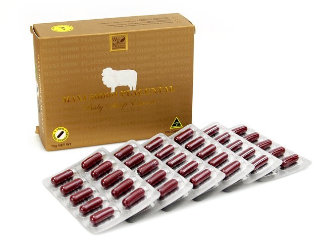 Nhau Thai Cừu Maxi Sheep Placenta 50000mg - Chăm sóc, ngăn ngừa lão hoá da