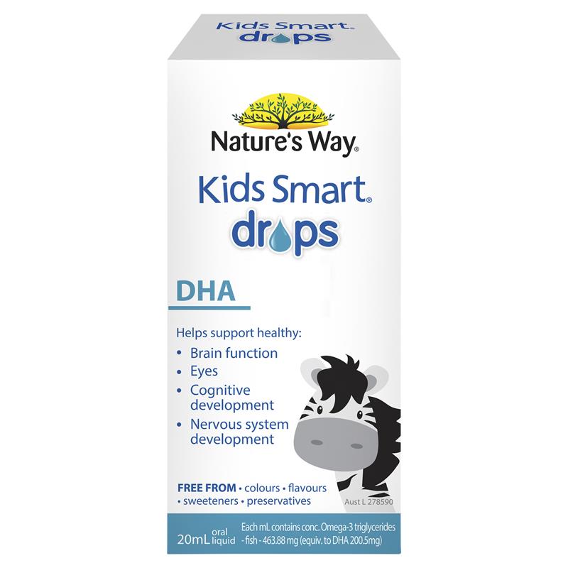 Nature's Way Kids Smart Drop 20ml - Bổ sung DHA dạng giọt cho bé thông minh, mắt sáng