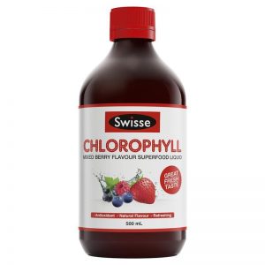 Nước Diệp Lục Swisse Chlorophyll vị bạc hà, vị Berry 500ml