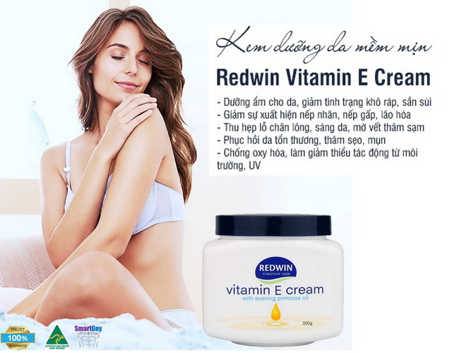 công dụng Kem dưỡng da REDWIN Vitamin E Cream 300g Úc