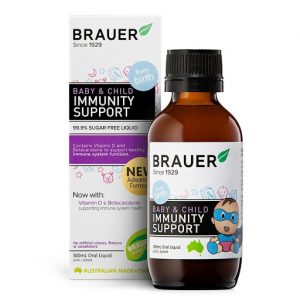 [MẪU MỚI] Brauer Immunity Support – Tăng sức đề kháng hỗ trợ miễn dịch cho bé Brauer 100ml
