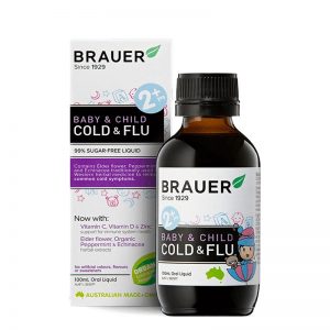 [MẪU MỚI] Siro cảm cúm Brauer Cold and Flu 100ml của Úc