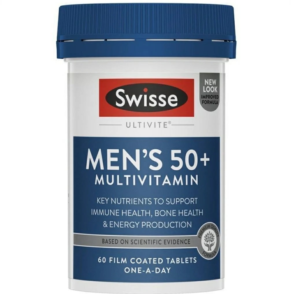 Swisse Men's 50+ Ultivite Multivitamin 60 viên- Vitamin tổng hợp cho nam giới trên 50 tuổi