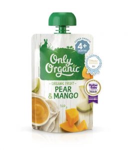 [CHÍNH HÃNG] Váng sữa và hoa quả nghiền Only Organic cho bé