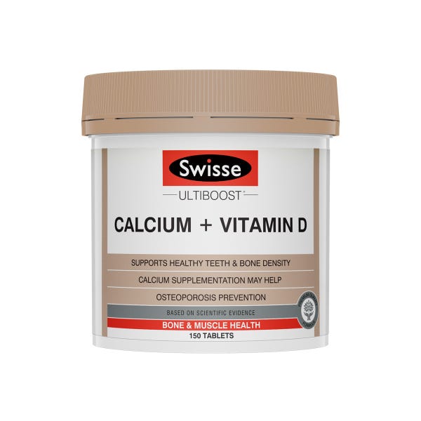 Canxi + Vitamin D Swisse Úc 150 viên –  Canxi hữu cơ chống loãng xương
