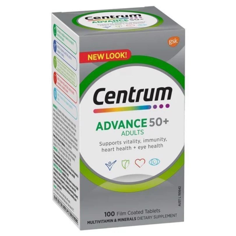 [MẪU MỚI] Vitamin tổng hợp Centrum Advance 50+ cho người lớn tuổi – 100 viên