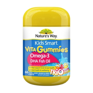Kẹo dẻo Nature’s Way Gummies Omega3 + Fishoil 60 viên Úc