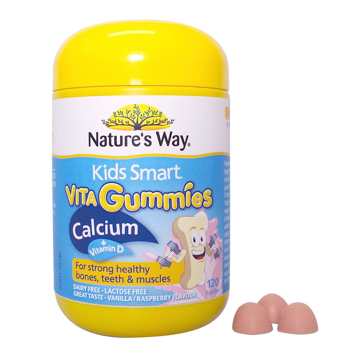 Kẹo dẻo Nature's Way Vita Gummies Calcium + Vitamin D - bổ sung Canxi và Vitamin D cho bé