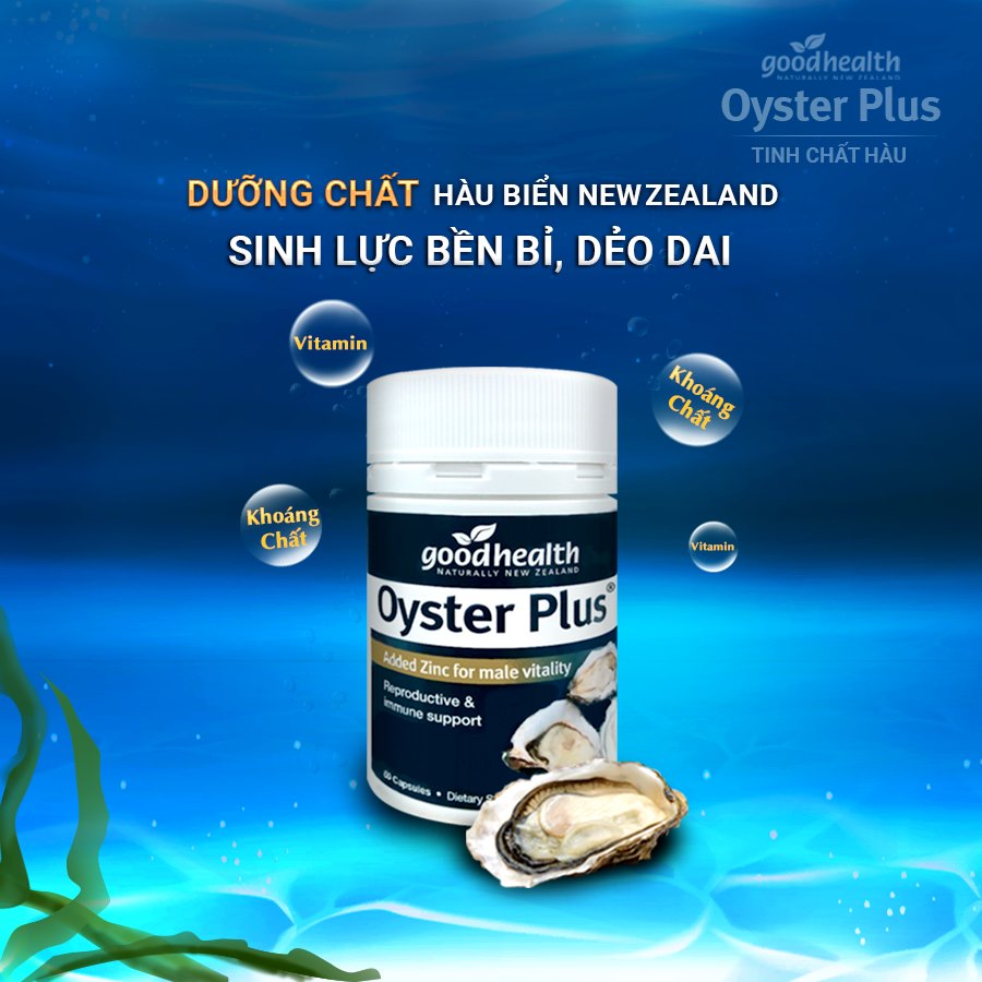 Tìm hiểu công dụng của tinh chất hàu Oyster Plus Goodhealth 