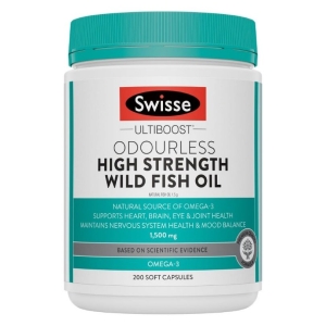 Dầu cá Swisse Odourless High Strength Wild Fish Oil 1500mg