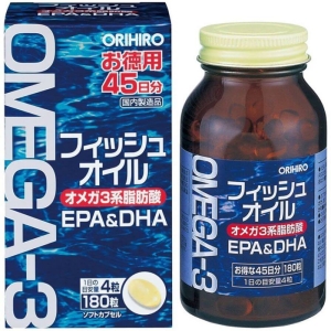 Viên uống Dầu cá Omega 3 Orihiro Nhật Bản 180 viên