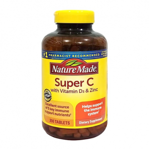 Viên uống tăng cường miễn dịch Nature Made Super C with Vitamin D3 Zinc