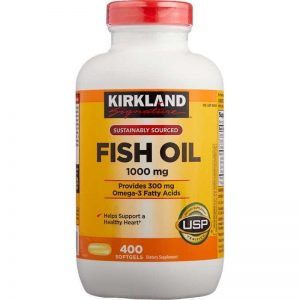 Viên uống dầu cá Kirkland Fish Oil 1000mg 400 viên của Mỹ