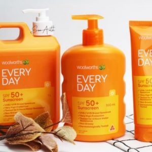 Kem chống nắng Woolworths Everyday Sunscreen SPF50+ 100ml, 500ml, 1L của Úc