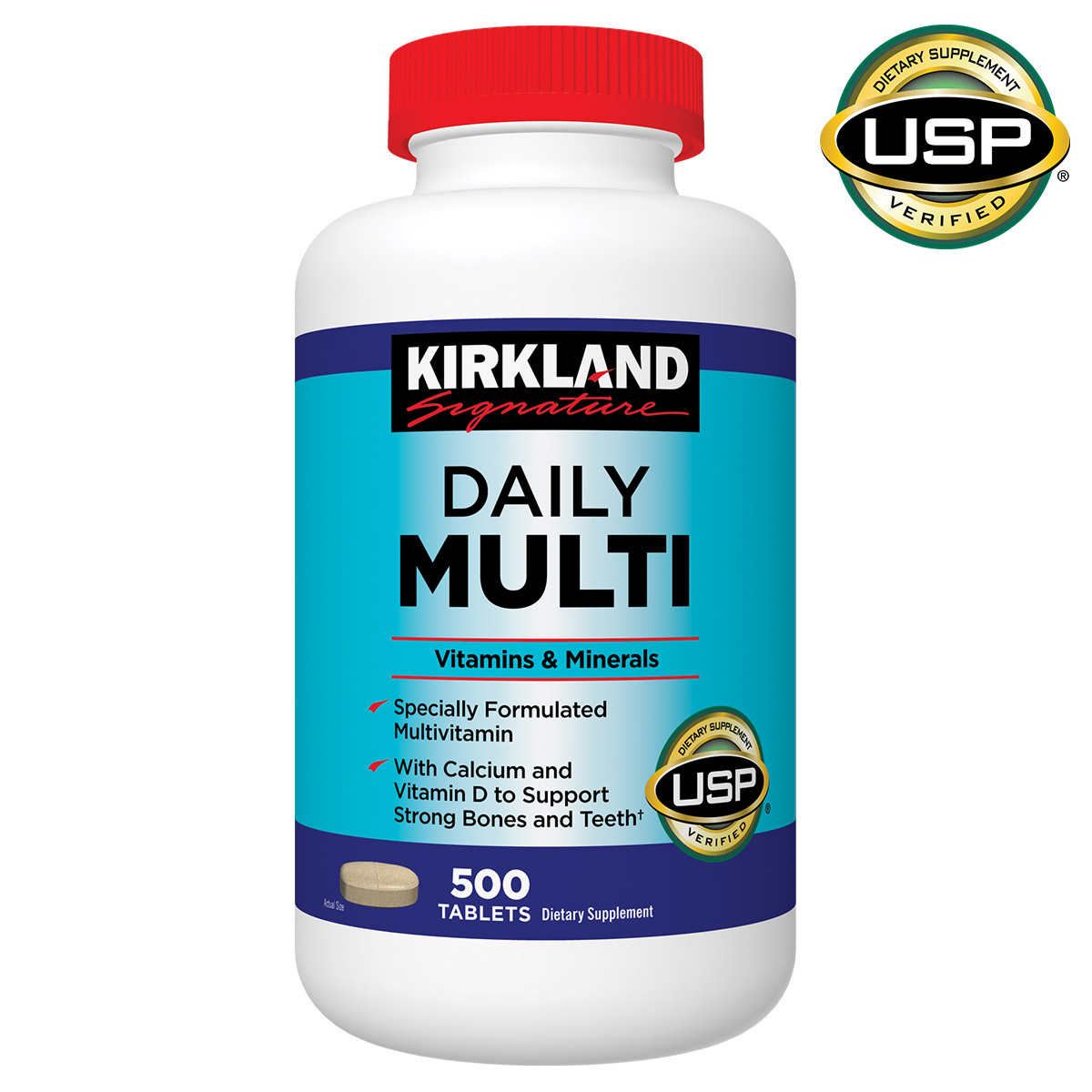 Vitamin tổng hợp Kirkland Daily Multi Vitamin & Minerals 500 viên của Mỹ