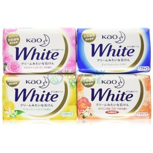[4 MÀU] Xà phòng tắm trắng da Kao White của Nhật Bản hộp 130g