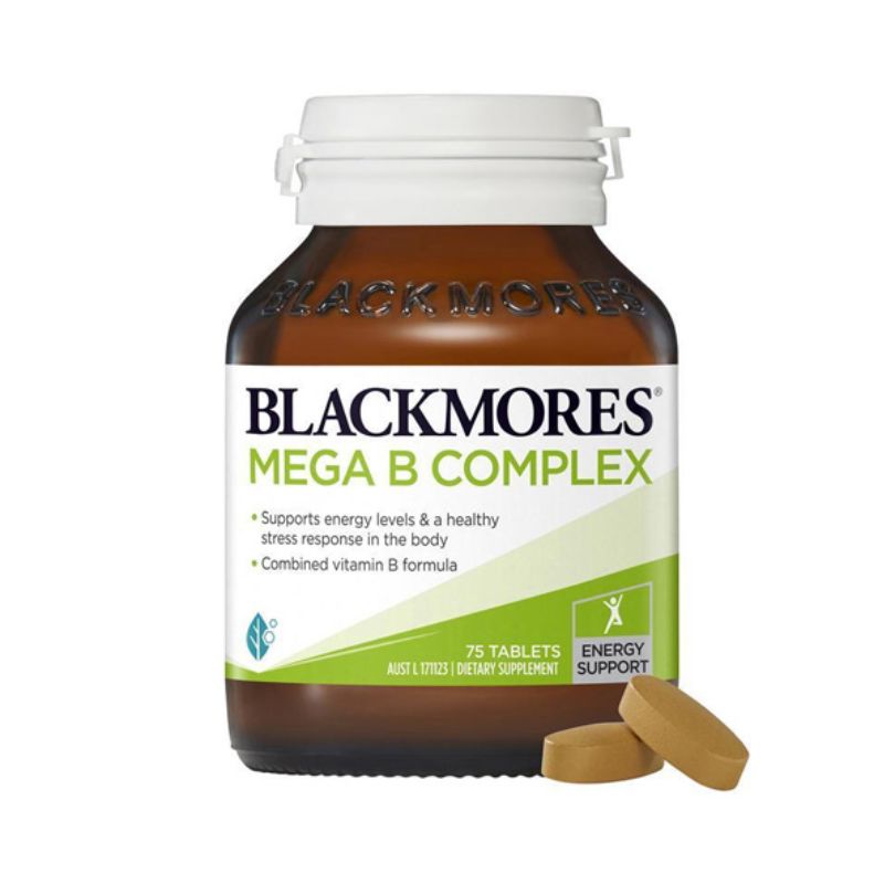Viên uống bổ sung Vitamin B tổng hợp Blackmores Úc Mega B Complex 75 viên