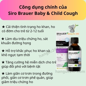 Công dụng Siro trị ho cho bé Brauer Baby & Child Cough