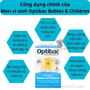 công dụng của Optibac Babies & Children