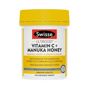 Viên Nhai Swisse Vitamin C Manuka Honey tăng cường hệ miễn dịch 120 viên