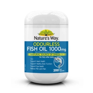 Dầu cá Úc Nature’s Way Odourless Fish Oil 1000mg